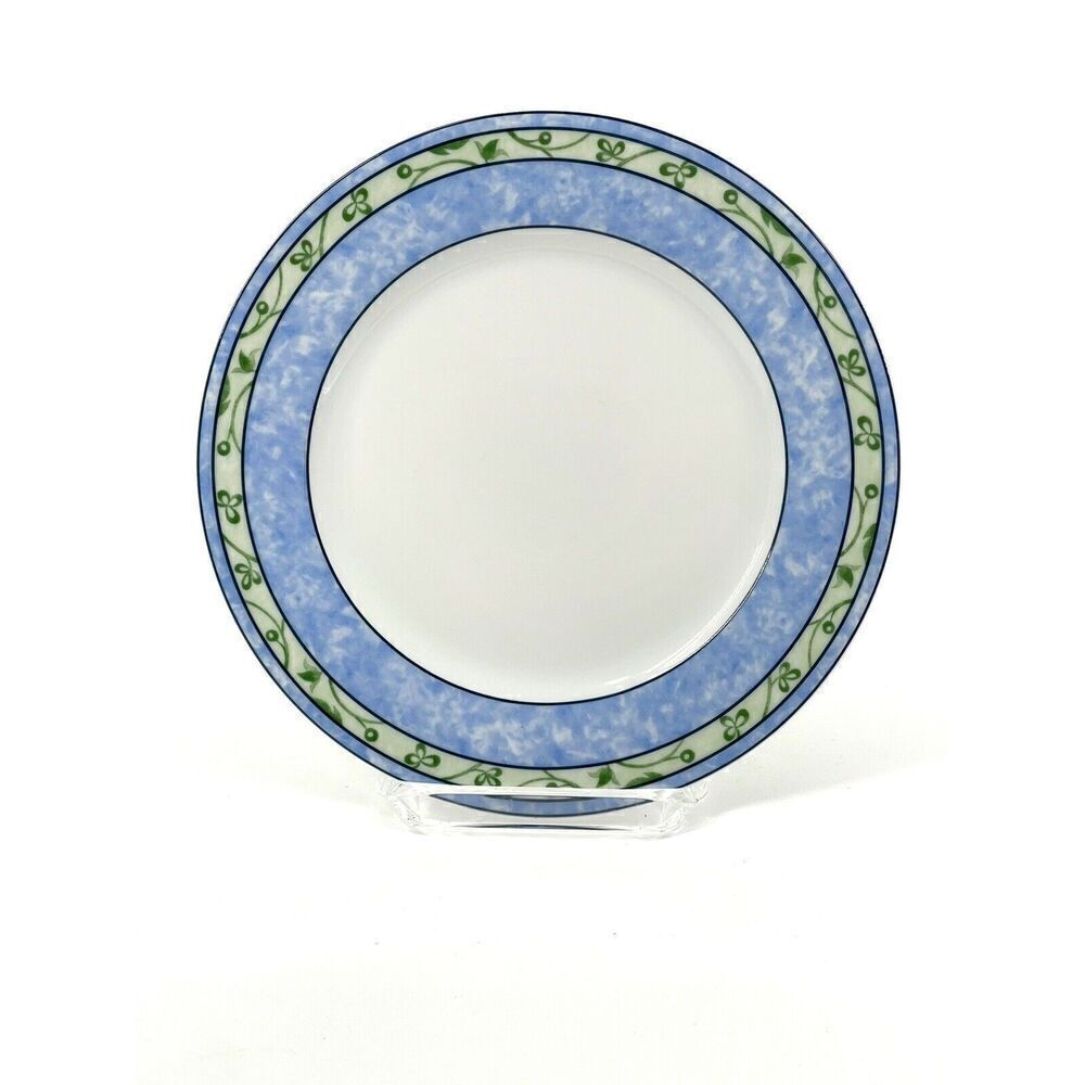 Wedgwood Watercolour Salad Side Plate 8” Blue Green Made In Portugal